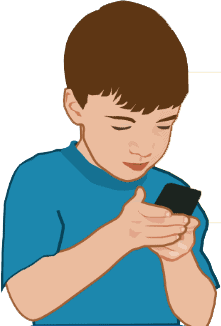 kid texting pediatrics